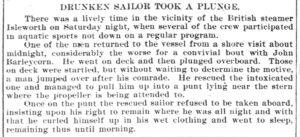Drunken Sailor – October 1903