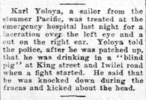 Drunken Sailor – July 1923